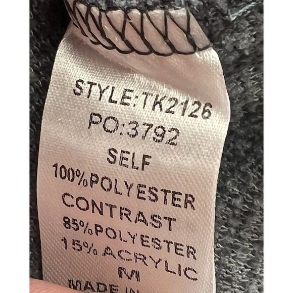 GIGIO USA Two Toned Gray Color-Block Turtleneck Sweater Bell Sleeves  Pockets M - Picture 16 of 16